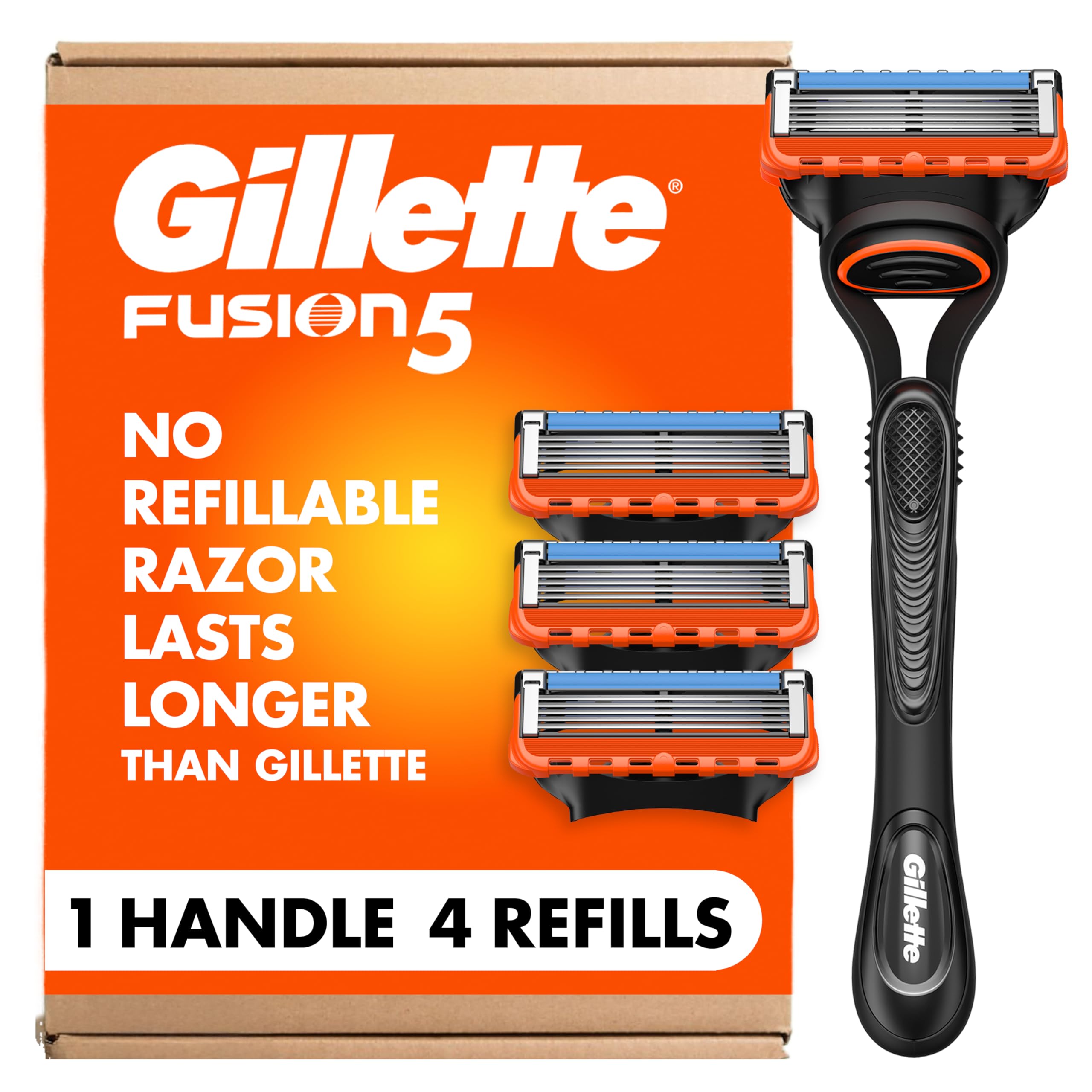 Amazon.com: Gillette Fusion5 Razors for Men, 1 Razor, 4 Blade
